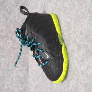 Nike Little Posite One Black Green Toddler Shoes Size 6C